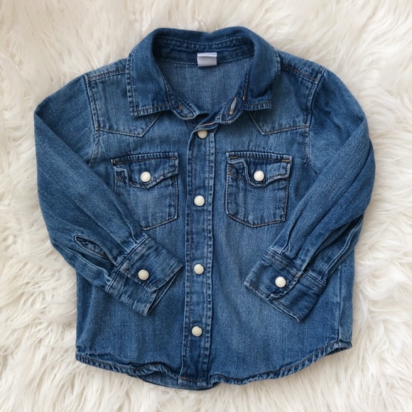 Old Navy Other - Denim Shirt with Pearl Snaps